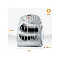 Aquecedor De Ar Portátil A-08 Cinza Mondial 220v