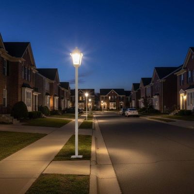 Kit 8 Luminárias Poste Soberana Branco 1,95m Dital Alumínio Termoplástico Áreas Externas Bivolt