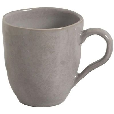 Caneca Bruma Stoneware 273ml Porto Brasil Xícara de Chá Café Latte Buffet Manhã Cinza