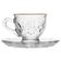 Xícara de Café com Píres New Butterfly Fio Ouro 80ml Cristal Ecológico Chá Cozinha