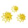 Molde Estrela de 9 Pontas para Quilting, Conjunto de 3 Estênceis (7,6/10,2/12,7 cm) para Costura, Patchwork, DIY FK - Traceease Amarelo