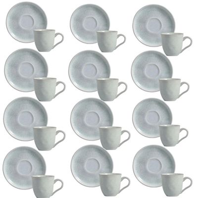 Conjunto 12 Xícaras Chá E Pires 170ml Bio Pietra Stoneware Porto Brasil Restaurante