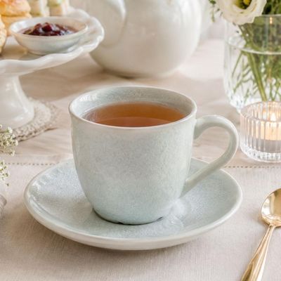 Conjunto 12 Xícaras Chá E Pires 170ml Bio Pietra Stoneware Porto Brasil Restaurante