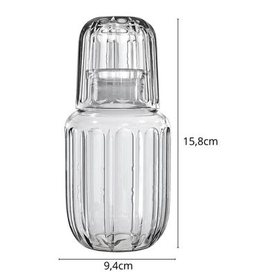 Moringa Soho Cristal Ecológico 600ml com Copo 200ml Elegante Mesa Posta Água