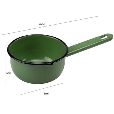 Conjunto Esmaltado N12 Leiteira 1L e Panela Papeiro 550ml Verde Ágata Metallouça Cozinha