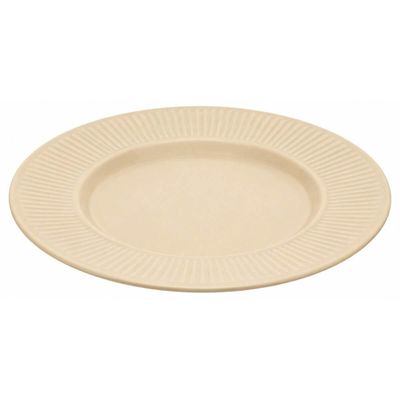 Kit Prato Raso 27cm e Sobremesa 20cm Melamina Aveline Bege Lyor Mesa Posta