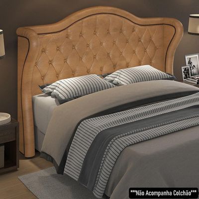 Cabeceira Cama Casal Queen 160cm Antibes P02 Sintético Caramelo - Mpozenato