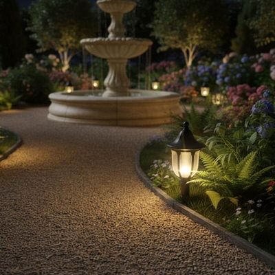 Jogo 8 Balizadores para Jardim 31cm Preto Termoplástico Alumínio Luminária Externa Modena Dital