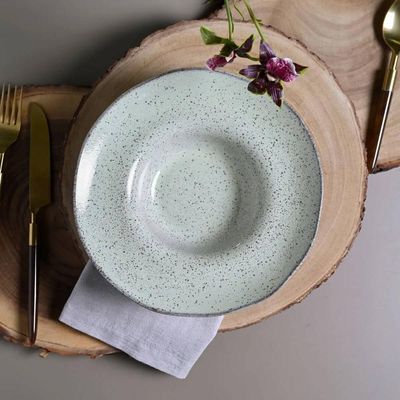 Conjunto 4 Pratos para Massas Risotos Porto Brasil Pistache 340ml Cerâmica Orgânico