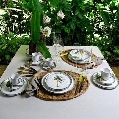 Prato Fundo Cerâmica Branco Bio Bananê 22,5cm Porto Brasil Cozinha Gourmet Mesa Posta Avulso