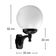 Kit 4 Arandelas Luminárias Parede Globo Leitoso 33x52 Elegante Preto E27 Dital