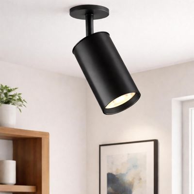 Spot de Sobrepor Preto 7x17,8cm Luminária Alumínio Bivolt Neo Iluminação Interna Dital
