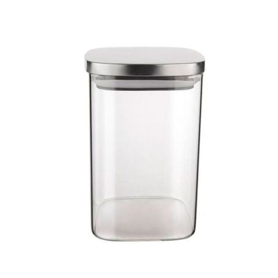 Pote de Vidro Slim 1,1L com Tampa Hermética Euro Home Transparente