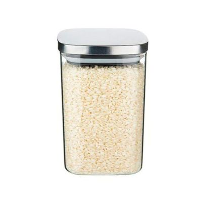 Pote de Vidro Slim 1,1L com Tampa Hermética Euro Home Transparente