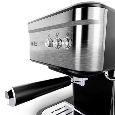 Cafeteira Expresso PCF04A 20 Bar Reservatório 1.2L Potência 950W Philco Prata/Preto / 110V