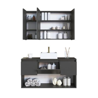 Gabinete de Banheiro Suspenso 110cm com Espelheira Lavinia c