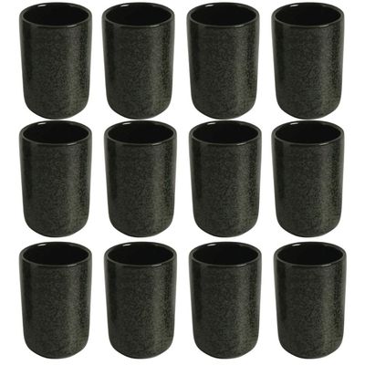 Jogo Copos Neo 12 Unidades Stoneware Cerâmica Greenery 110ml