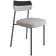 Cadeira Decorativa Estofada Para Sala de Jantar Melina F01 Linho Cinza Couríssimo Preto - Lyam Decor