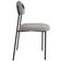 Cadeira Decorativa Estofada Para Sala de Jantar Melina F01 Linho Cinza Couríssimo Preto - Lyam Decor