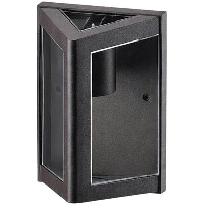 Arandela Parede Smart Triangular Marrom Lente Transparente E27 Dital 20w Muros