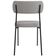 Cadeira Decorativa Estofada Para Sala de Jantar Melina F01 Linho Cinza Couríssimo Preto - Lyam Decor