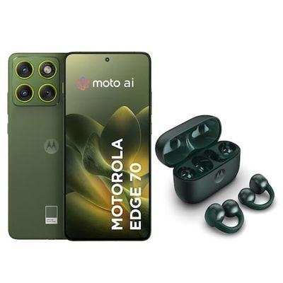 Smartphone Motorola Edge 70 512GB 5G + Fone Moto Buds Loop Bluetooth Verde