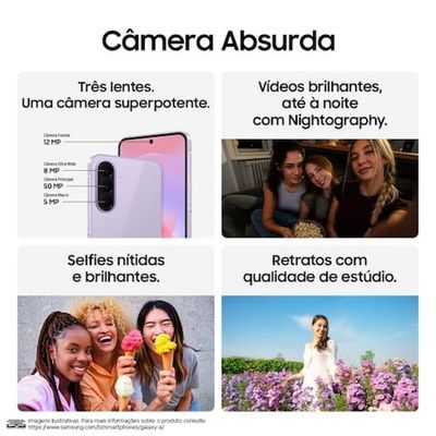 Smartphone Galaxy A37 5G Tela 6.7 128GB + Galaxy Fit 3 Samsung Lavanda