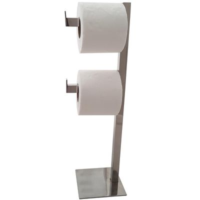 Papeleira Dupla De Chão Lavabo Porta Rolo Papel Higiênico