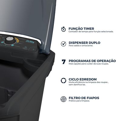 Tanquinho de Lavar Roupa 20,6kg Britânia Semiautomático BLT20A 127V