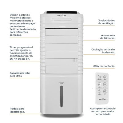 Climatizador de Ar Britânia 8L 4 em 1 BCL08A 127V