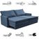 Sofá 3 Lugares Cama InBox Marselha II Retrátil Reclinável com Baú Revestimento Suede Velusoft 160cm Azul