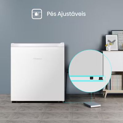 Frigobar RR58NW com Porta Reversível 44 litros Hisense Branco / 110V