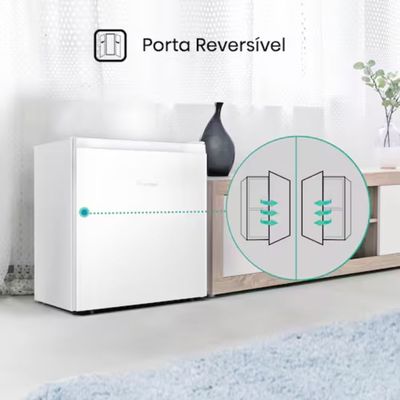 Frigobar RR58NW com Porta Reversível 44 litros Hisense Branco / 110V