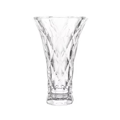Vaso de Vidro Diamond Lapidado Alta Qualidade Versátil Elegante Lyor Transparente