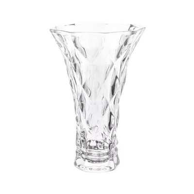 Vaso de Vidro Diamond Lapidado Alta Qualidade Versátil Elegante Lyor Transparente