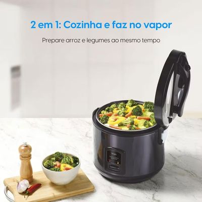 Panela Elétrica de Arroz Elgin Visio Rice PARX0 10 Xícaras Preto / 110V