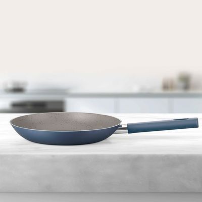 Frigideira Intense 24cm Alumínio Antiaderente Cabo Soft Touch Euro Home Azul