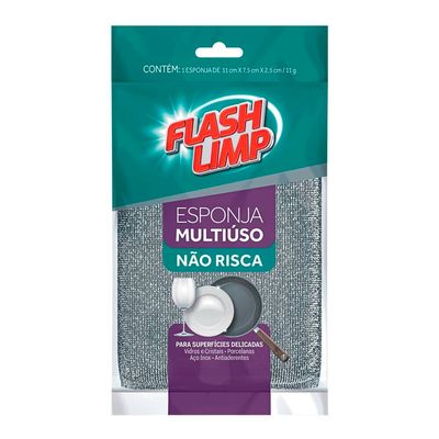 Kit Esponja Multiuso 10 Peças Poliéster Alta Durabilidade Flash Limp n/a