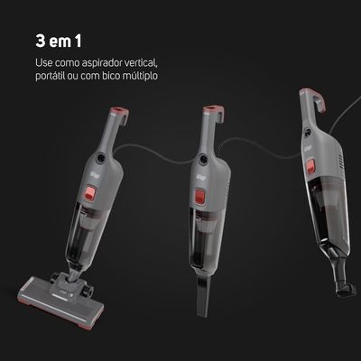 Aspirador De Pó Vertical Power Speed Max 1600w Wap Vermelho e cinza / 220V