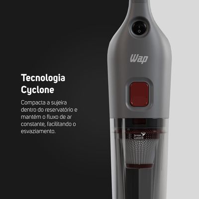 Aspirador De Pó Vertical Power Speed Max 1600w Wap Vermelho e cinza / 220V