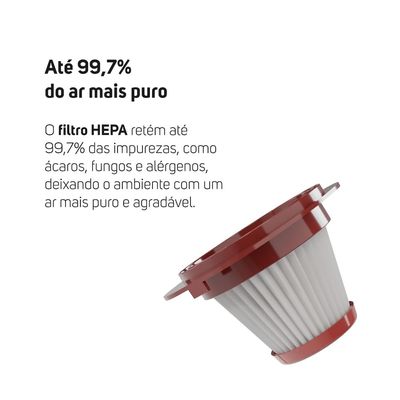 Aspirador De Pó Vertical Power Speed Max 1600w Wap Vermelho e cinza / 220V
