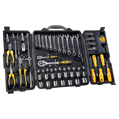 Kit de Ferramentas WF M110 110 Peças Aço Cromo-Vanádio Maleta Organizadora WAP Preto