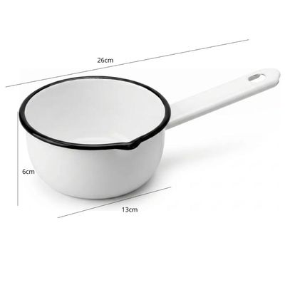 Papeiro Esmaltado N12 Panelinha com Cabo Branca Ágata Básica Cozinha Metalouça