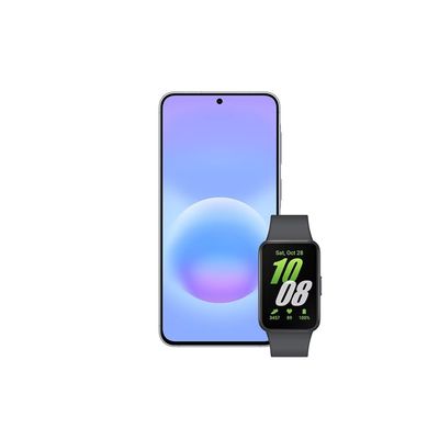 Smartphone Galaxy A55 5G 256GB, Smartwatch Galaxy Fit3 Samsung Azul Claro