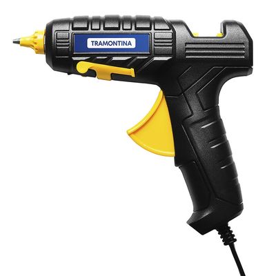 Pistola Elétrica de Cola Quente Tramontina 25-100 W Alta Vazão Aquecimento Rápido Bastão 11,2 mm Preto / Bivolt