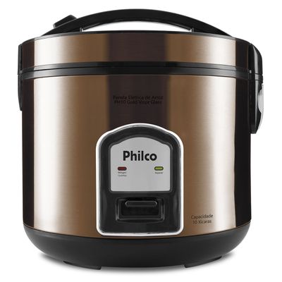 Panela de Arroz Philco PH10 Gold Visor Glass Maxx Gold 4L 220V