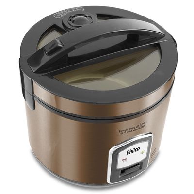 Panela de Arroz Philco PH10 Gold Visor Glass Maxx Gold 4L 220V