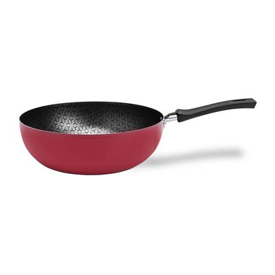 Panela Wok Brinox Anis Antiaderente Pro-Flon 4,1L 28cm Vermelho