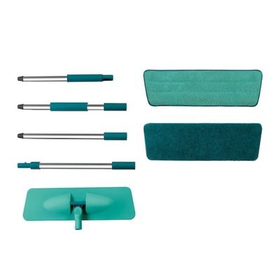 Mop Plano 3 em 1 Flash Limp Evo com Base Flexível Cabo em Inox e Escova Verde