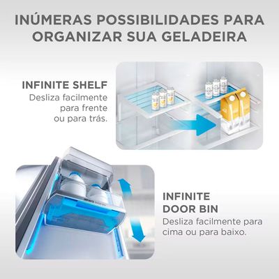 Geladeira Frost Free Multidoor RM905 672L Inverter 3 Portas  Midea Inox / Bivolt